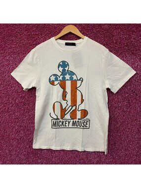 Disney Mickey Mouse USA Ears Graphic T-Shirt Medium